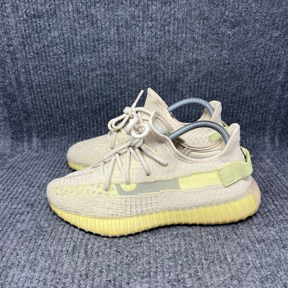 Adidas Yeezy Boost 350 V2 Flax Shoes Mens Size 8 FX9028 - Picture 3 of 8